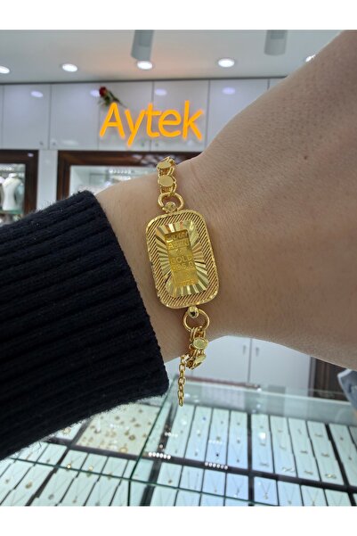 aytekgold 24 Ayar Gram Altınlı Pullu Bileklik