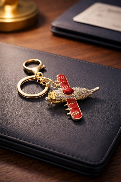 Havacı Uçuş Dünyası Stone Airplane Keychain