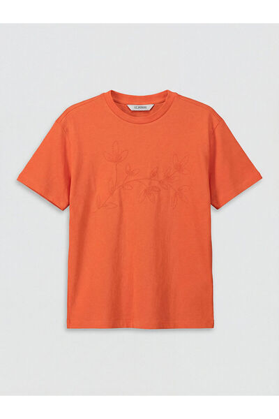 LC Waikiki Tricou pentru fete Özmarka, nou sezon, cu guler rotund și broderie