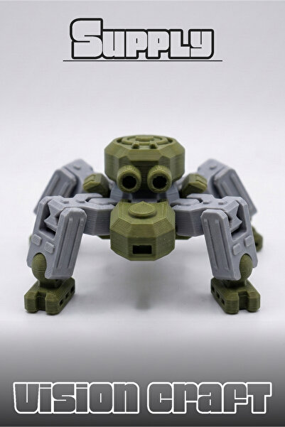 Vision Craft Supply Mech Robot Figür 3D Baskı Model Koleksiyon Oyun Diorama K...