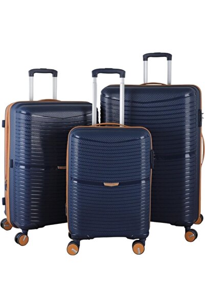 MÇS Körüklü Ultra Hafif Polipropilen Ekstra Hacim 3 Lü Valiz Seti