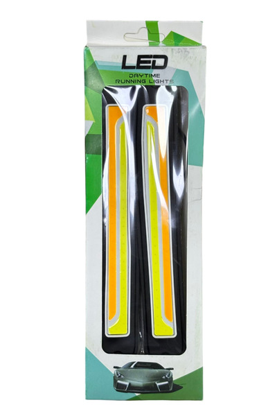 YGT Gündüz Farı 12v Beyaz Elastik Cob Led Turuncu Sinyalli 26 Cm (KGN 0806053)