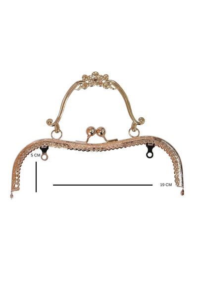 MarifetDükkan ميتال حقيبة سافي مع زهرة 20 سم / 1 قطعة