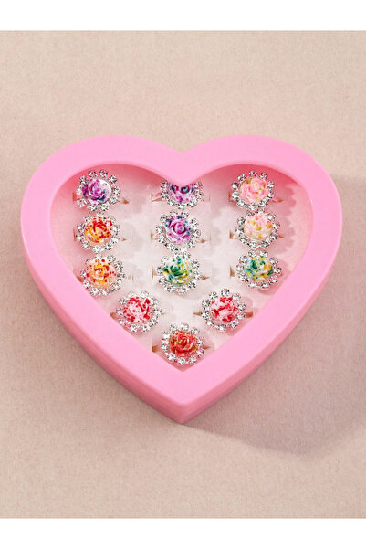 Take Two By Styli Pack of 12 - Embellished Flower Ring