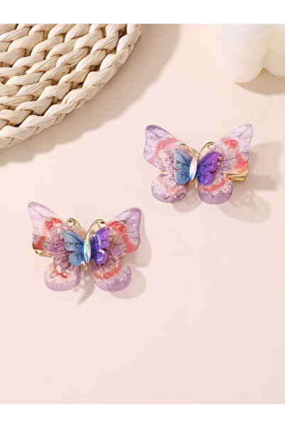 Take Two By Styli Pack of 10 - Purple Butterfly Hair Clips