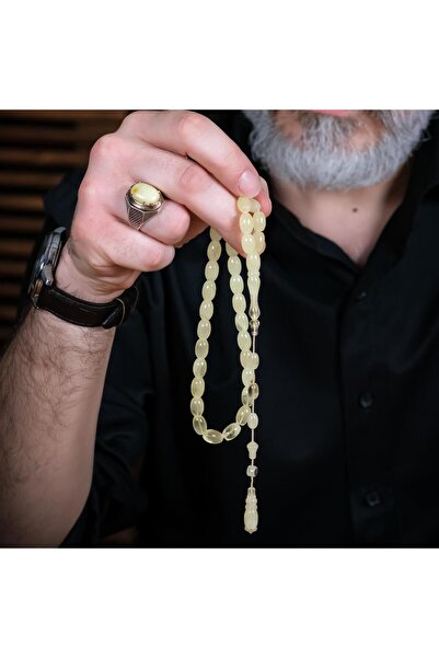 TESBİHCİBABA Usta İşi Bedem Model Damla Kehribar Tesbih