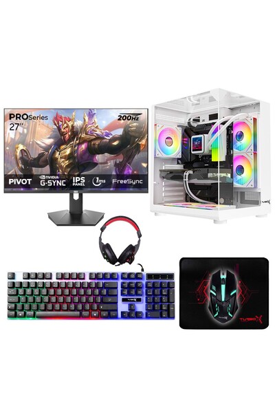 TURBOX Tx8585 i5 11400F 16GB DDR4 Ram 512GB M.2 NVMe SSD RTX3050 27 inç 200Hz...