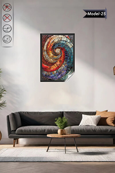 Akıllı Kağıt Statik Tutunma Özellikli Tablo - Poster Modern (Model-25)