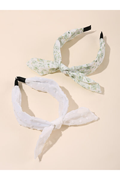 Take Two By Styli Pack of 2 - Floral Print Lace Headband