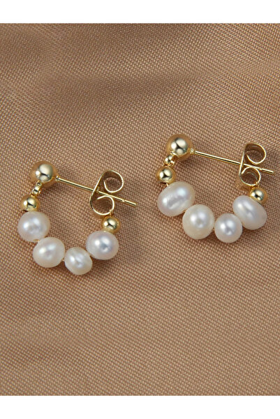 Take Two By Styli Faux Pearl Hoop Earrings