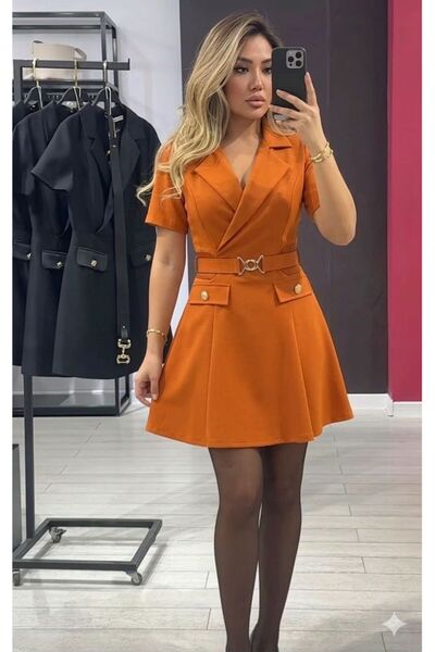 CİXAPLE Rochie cu jumătate de mânecă, pachet de curea