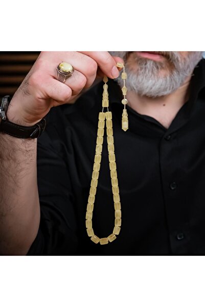 TESBİHCİBABA Handcrafted Misty Kayadan Drop Amber Prayer Beads