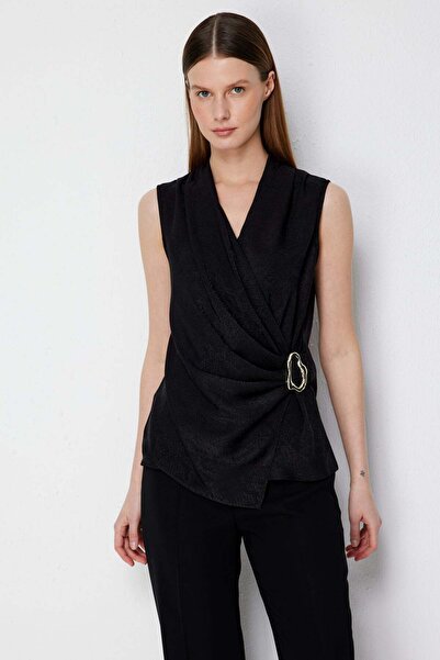 Ekol Μπλούζα με υφασμάτινο σχέδιο και αγκράφα