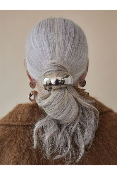 Take Two By Styli Silver Metal Hair Tie