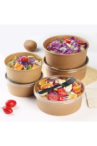 BFG BOL SALATA CARTON 550 CC CU CAPAC KRAFT 50 BUC/SET