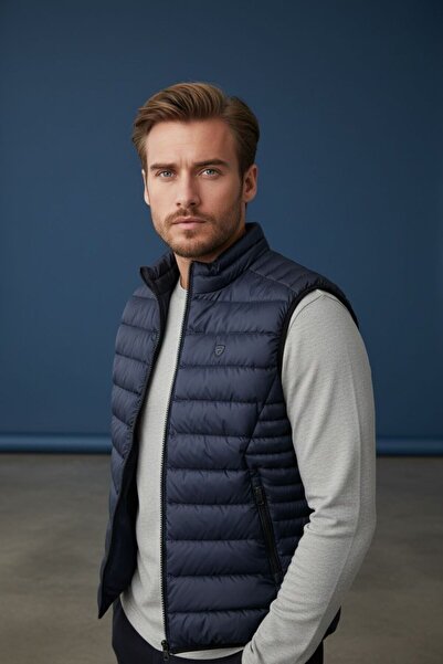 Piyera Men's Puffer Vest Lightweight Padded Daily Sports Use Mock Neck Zipper...