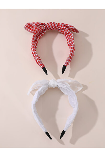 Take Two By Styli Pack of 2 - Checked Print Lace Headband