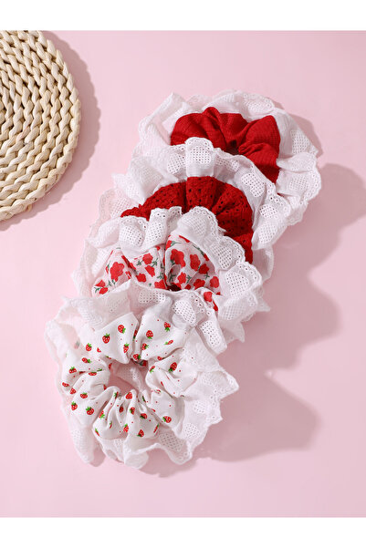 Take Two By Styli Pack of 4 - Floral Lace Hair Ties