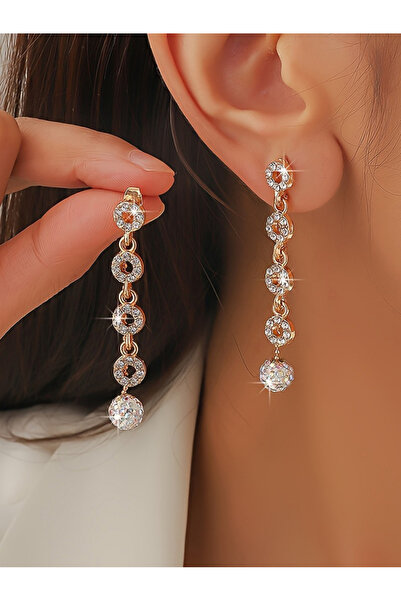 Take Two By Styli أقراط بشرابة مرصعة بأحجار الراين