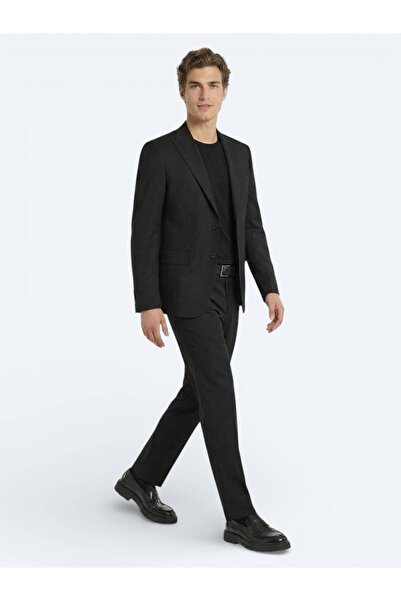 Kip بدلة سوداء مستقيمة من مزيج الصوف الحديث