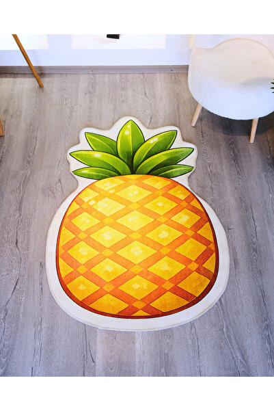 Rugs Modern Halı ZAMANSIZ Ananas Desenli Dokuma Taban Modern Dekoratif Halı s...