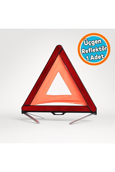 NZB Üçgen Reflektörlü Acil Durum Araç Uyarı Levhası Katlanabilir Trafik Güven...