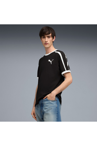 Puma T7 Ringer Men's Black T-Shirt