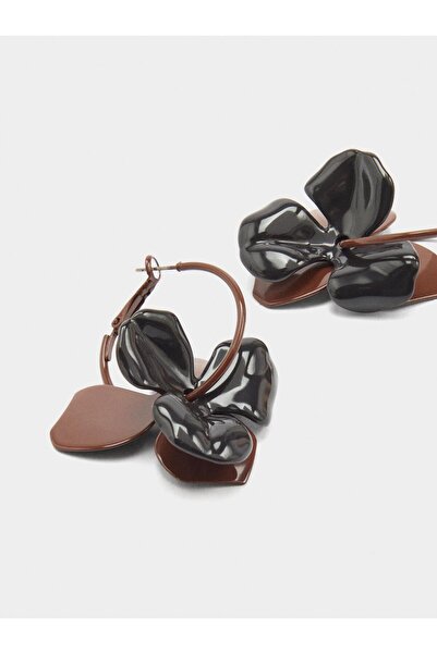 PARFOIS Çiçekli Mine Halka Küpe