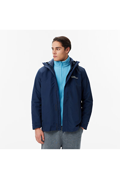 Jack Wolfskin A61864ALTENBERG 3IN1 JKT M Koyu Mavi Regular Fit Erkek Ceket