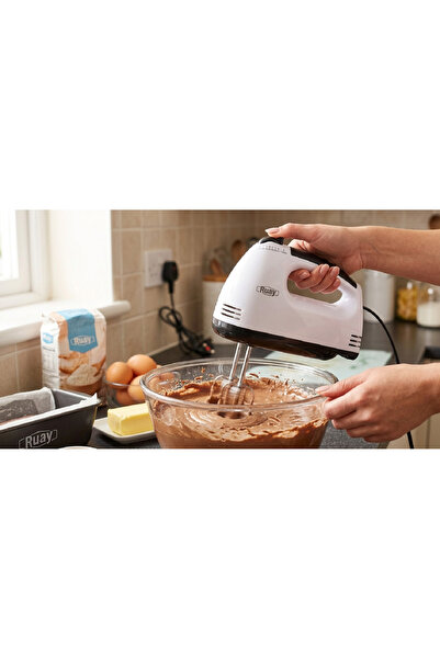 Primo Plus Ruay Electric Hand Mixer - 260W with 7 Speeds - White
