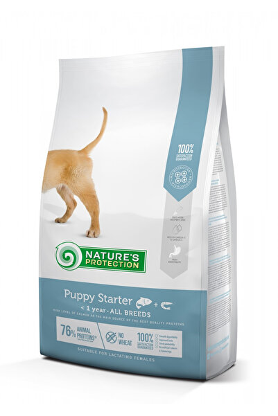 Nature's Protection Dog Puppy Starter, somon si krill, hrana uscata pentru ca...