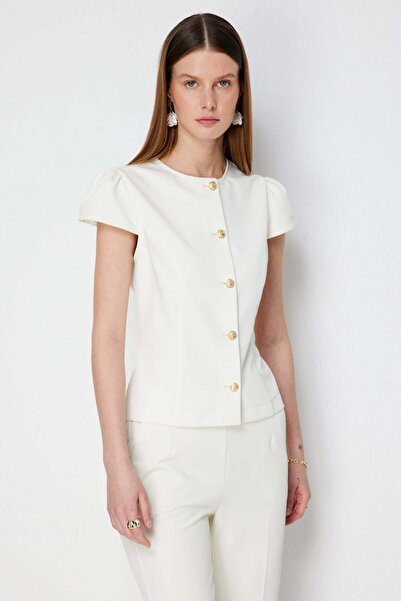 Ekol Dikiş Detaylı Kısa Kollu Ceket