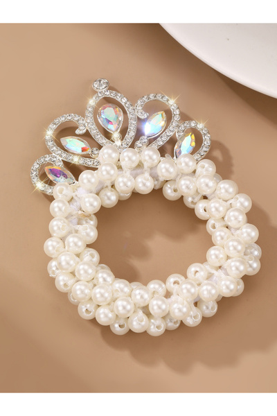Take Two By Styli Pearl Crown Embellished Hair Tie