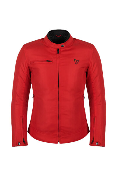 VENOM Motosiklet Kadın Montu 4 Mevsim Alice Kırmızı Motorcu Mont