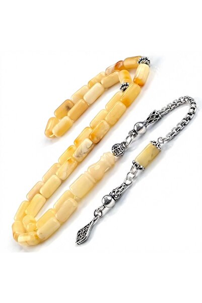 TESBİHCİBABA Yoğurtlu El Boy Tiger Kaya Damla Kehribar Tesbih