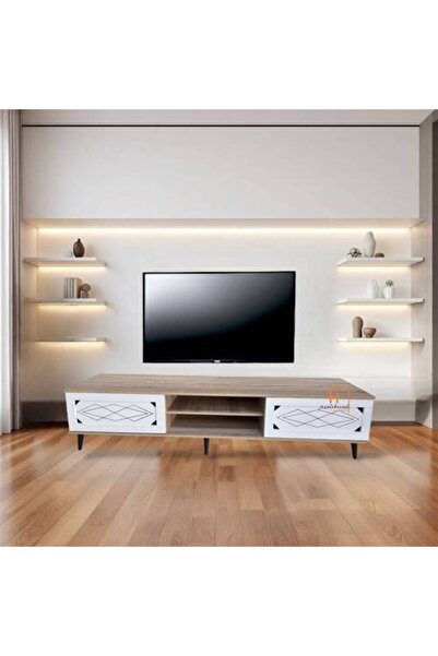 Al Saadah Home TV Unit - 140×40×50cm - White