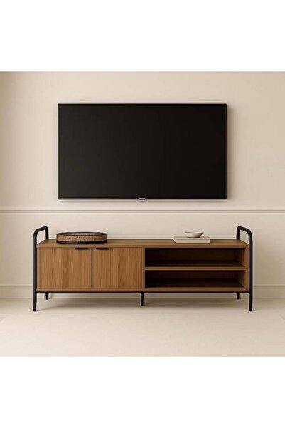 Al Saadah Home Featured TV Unit - 160×40×50cm - Light Brown