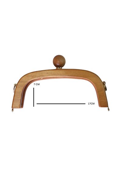 MarifetDükkan Wooden Metal Clasp with Bag Sapi - Screwed Bag Bursu / 1 Piece