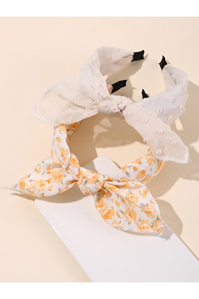 Take Two By Styli Pack of 2 - Floral Print Lace Headband