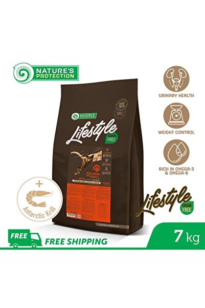 Nature's Protection Lifestyle Grain Free Sterilised, somon, hrana uscata pent...