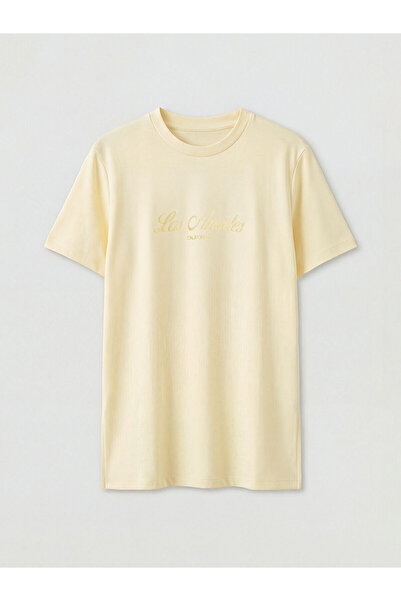 LC Waikiki Γυναικείο μπλουζάκι Özmarka New Season Crew Neck Los Angeles με τύ...