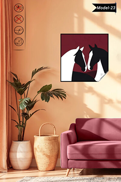 Akıllı Kağıt Statik Tutunma Özellikli Tablo - Poster Hayvan (Model-23)