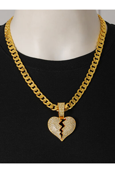 Take Two By Styli قلادة رجالية مزينة بقلب مكسور