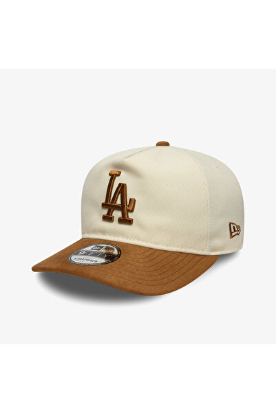 NEW ERA قبعة من الجلد المدبوغ 9Fifty Af Losdod للجنسين باللون البيج