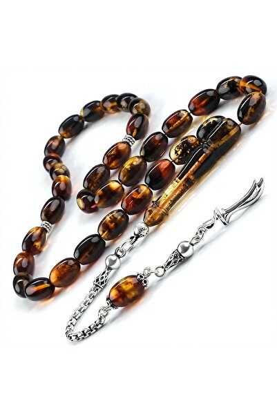 TESBİHCİBABA سبحة زولفيقار من الفوسيل العتيق من نوع كهربراج تيسبيه