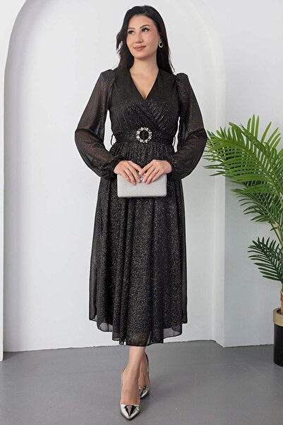 MODA YENİ SİMLİ GECE ELBİSESİ