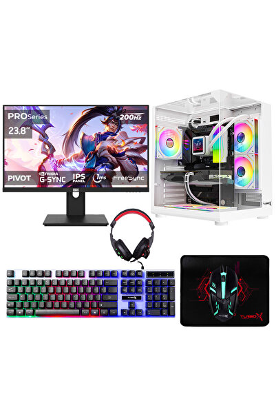 TURBOX Tx8562 Ryzen 7 5700X 16GB 512GB NVMe RTX3050 23.8 200Hz Oyuncu Oem Paket