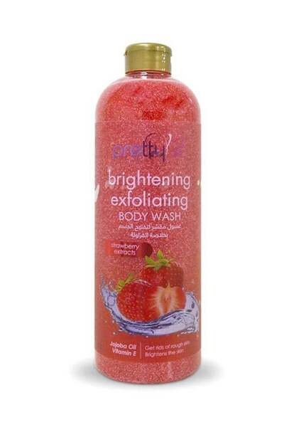 pretty Be Brightening Exfoliating Body Wash Strawberry Extracts, Jojoba Oil, ...