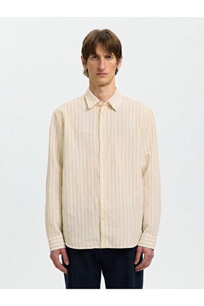 SELECTED Bluse aus Leinengemisch Regular Fit