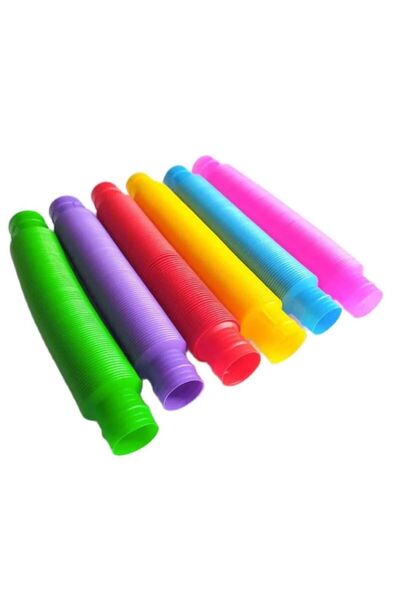 Empressco Duyusal Pop Tubes Popit 6lı Boru Oyuncak - Stres Giderici Çocuk Oyu...
